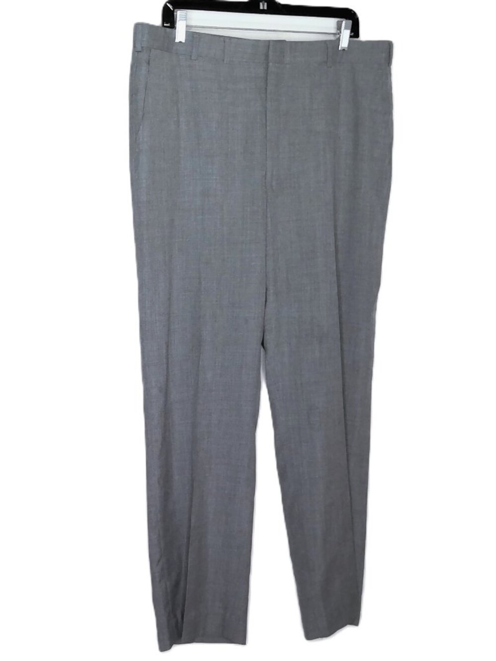 John Alexander Men's Dress Pants Gray Flat Front Straight Lightweight 38 X 30
